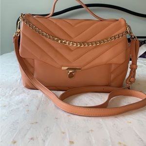 Orange cross body bag